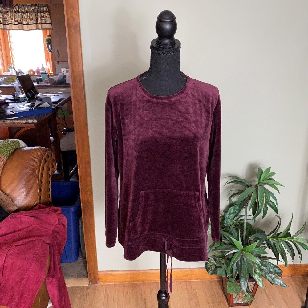PURE JILL  purple hoodless hoodie